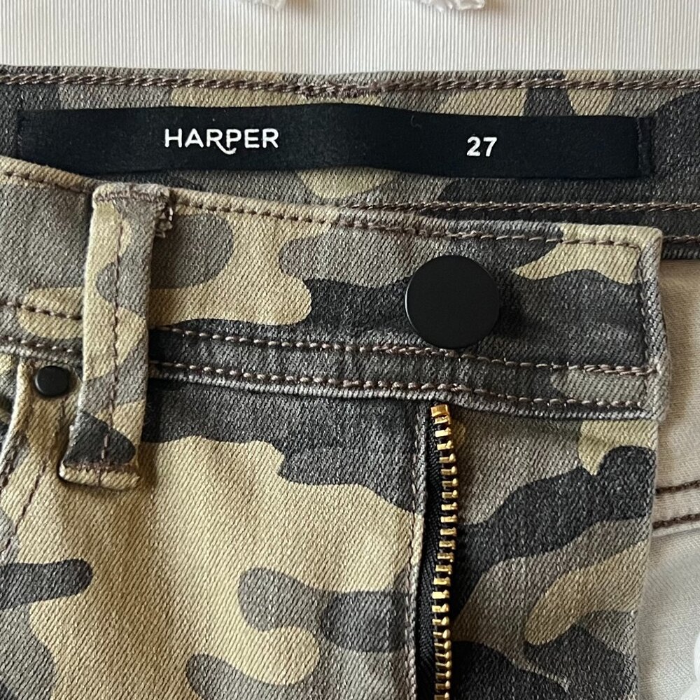 Harper Camouflage Stretch Skinny Denim Jeans SIZE 27 - Picture 4 of 10